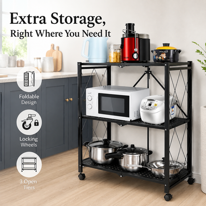 Foldable Kitchen Trolley
