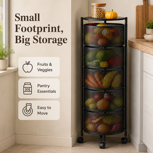 Premium Round Metal Trolley