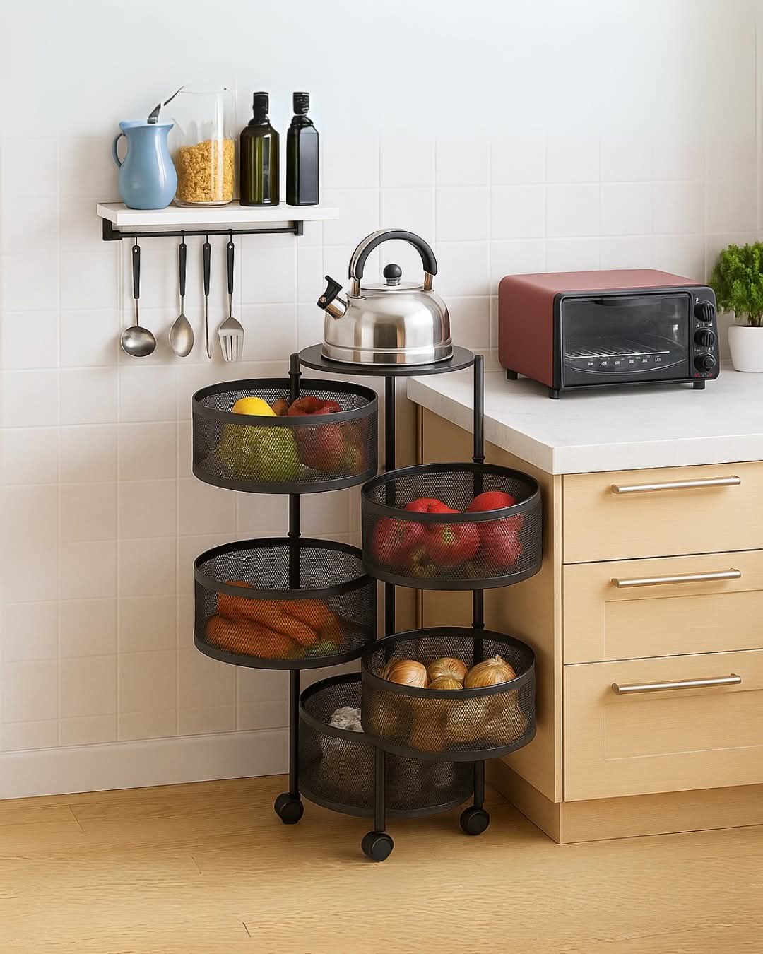 Premium Round Metal Trolley