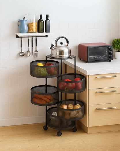Premium Round Metal Trolley